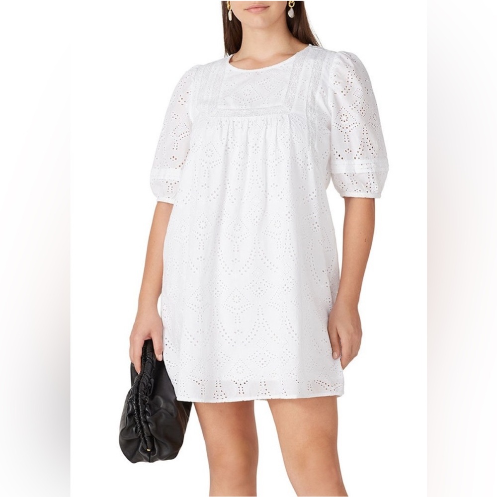 Sanctuary‎ Revolve Love Story Heirloom White Eyelet Babydoll Dress SZ 6 Breezy